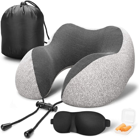 MLVOC Travel Pillow 100% Pure Memory Foam